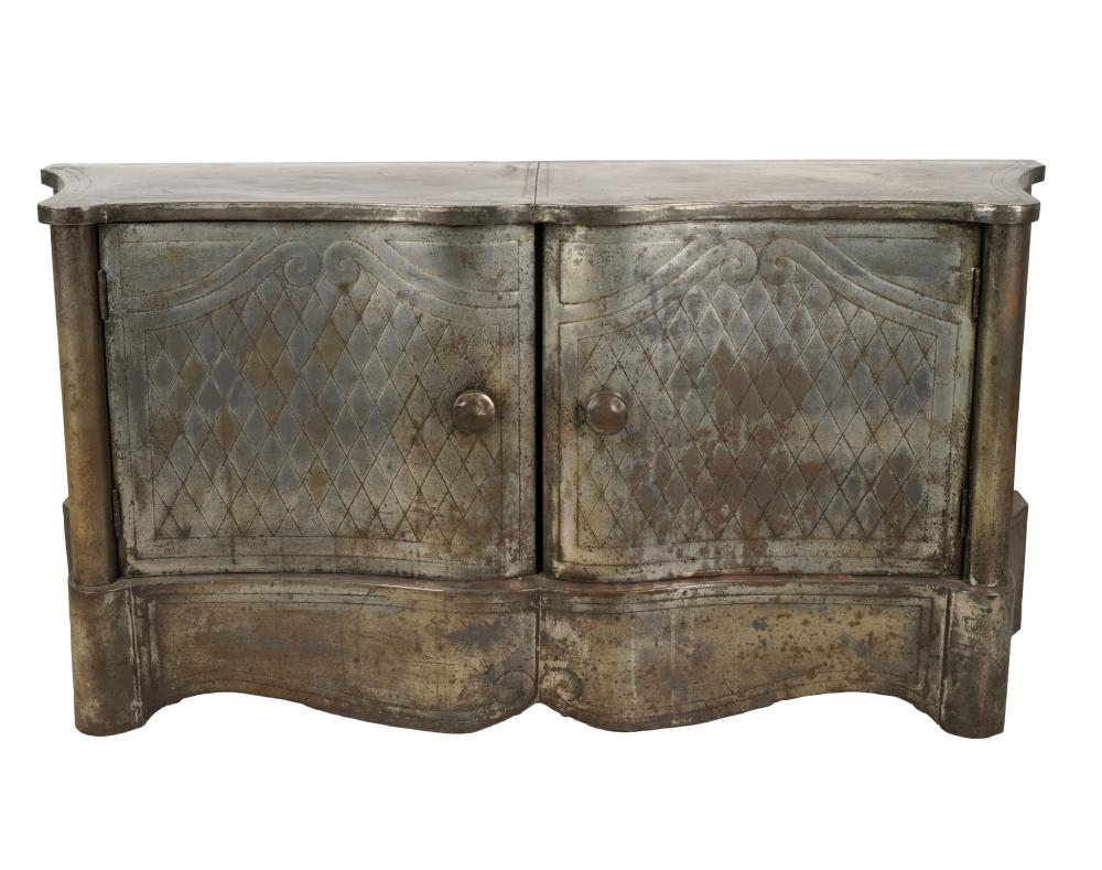 VENETIAN-STYLE ZINC-CLAD CREDENZAof