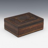VENETIAN TOOLED LEATHER VANITY