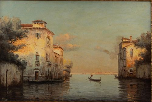 VENICE OIL ON CANVASAn 1940s oil on