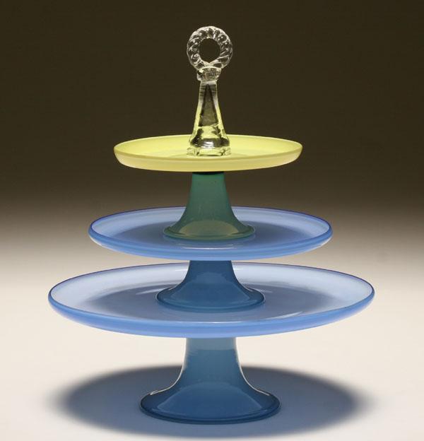 Venini art glass server.