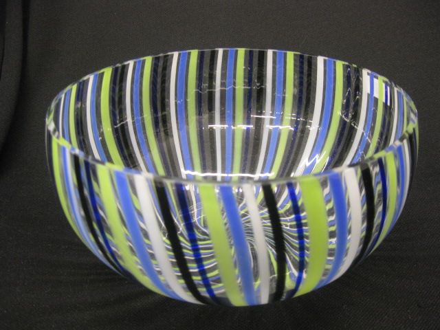 Venini ''Canne'' Stripped Bowl rich