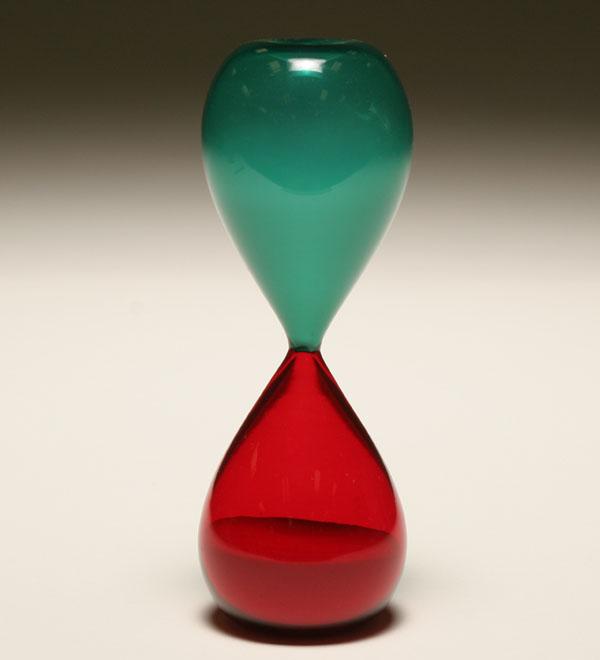 Venini Clessidre glass hourglass.