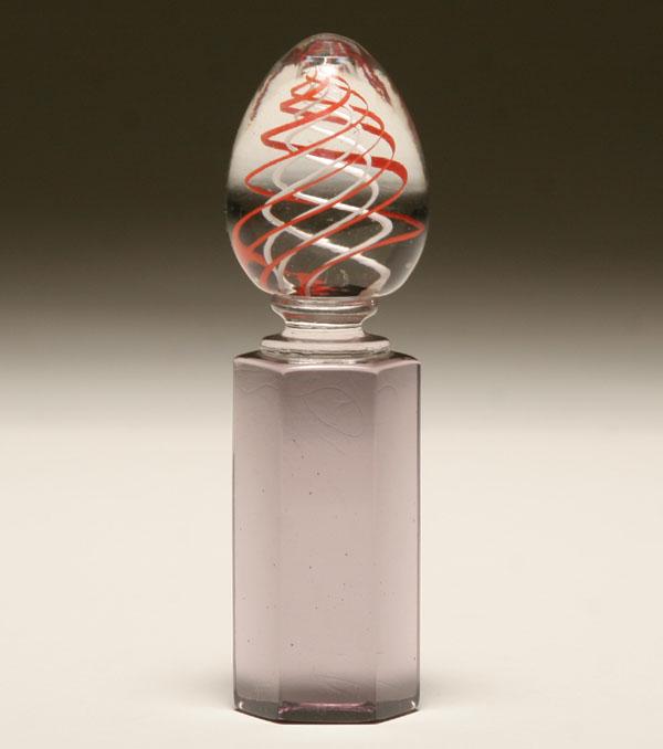 Venini glass egg on pedestal. Solid