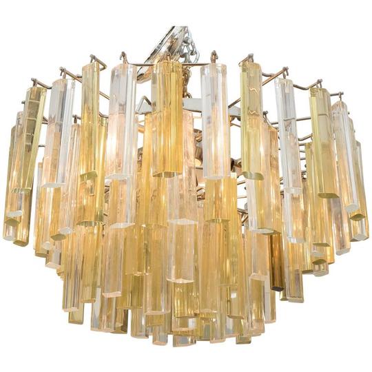 VENINI ITALIAN 3-TIER GLASS PRISM
