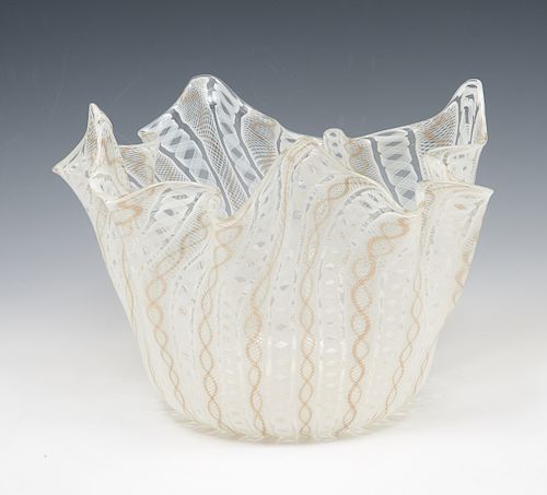 VENINI LATTICINO FAZZOLETTI GLASS