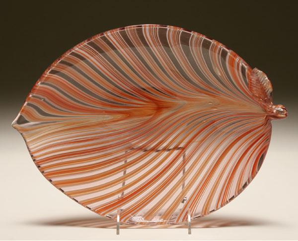 Venini leaf glass, designed by Tyra