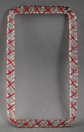 VENINI MURANO CLEAR &AMP; RED