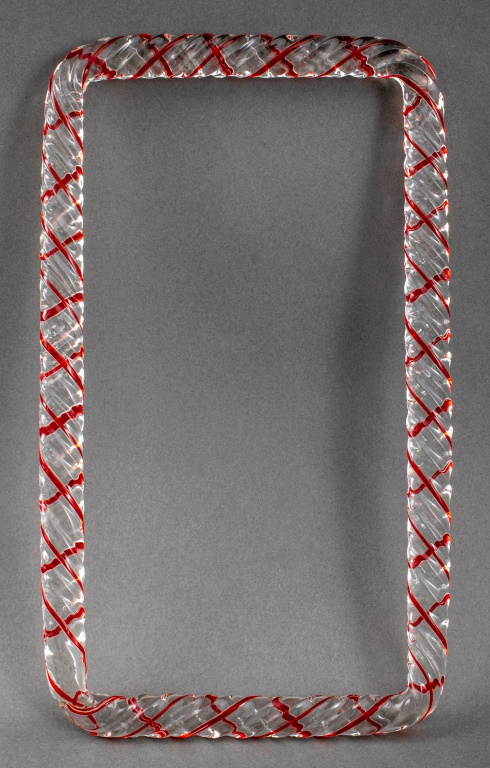 VENINI MURANO CLEAR & RED ART GLASS