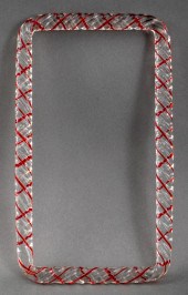 VENINI MURANO CLEAR & RED ART