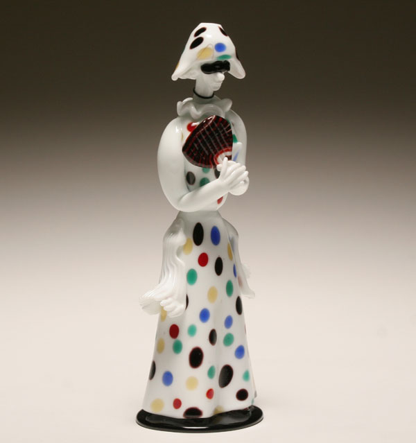 Venini polka dot art glass figure