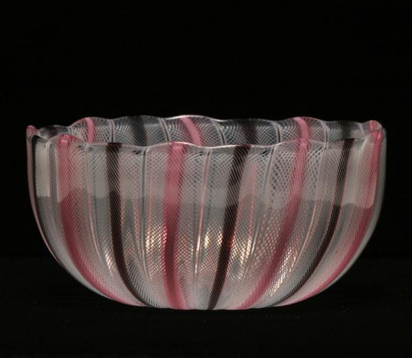 Venini Zanfirico bowl, c.1950's.
