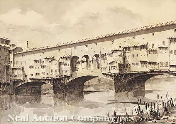 Ventieri (Italian 20th c.) "Ponte