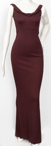 VERA WANG BURGUNDY SLEEVELESS
