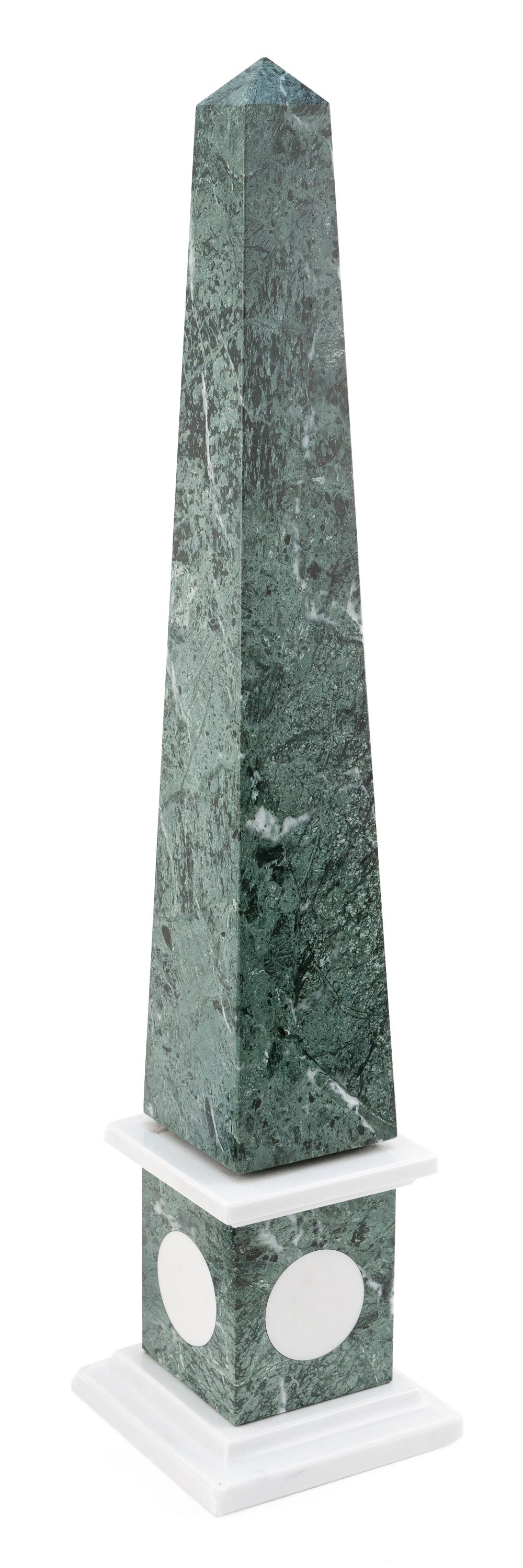 VERDE MARBLE OBELISK 20TH CENTURY