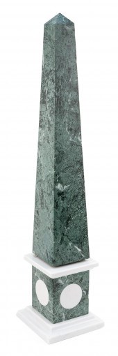 VERDE MARBLE OBELISK 20TH CENT