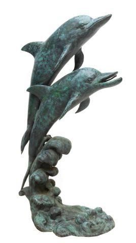 VERDIGRIS BRONZE GARDEN FOUNTAIN