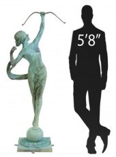 VERDIGRIS BRONZE SCULPTURE DIA