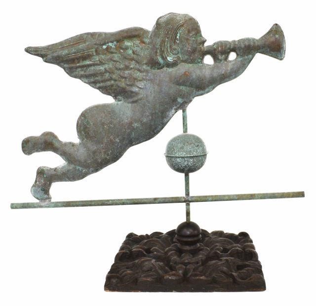 VERDIGRIS COPPER WEATHERVANE WINGED