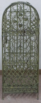 VERDIGRIS METAL WINE RACK, H: