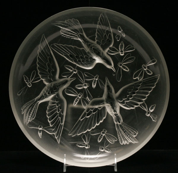 Verlys frosted art glass shallow