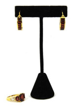 VERMEIL GARNET RING &AMP; HOOP