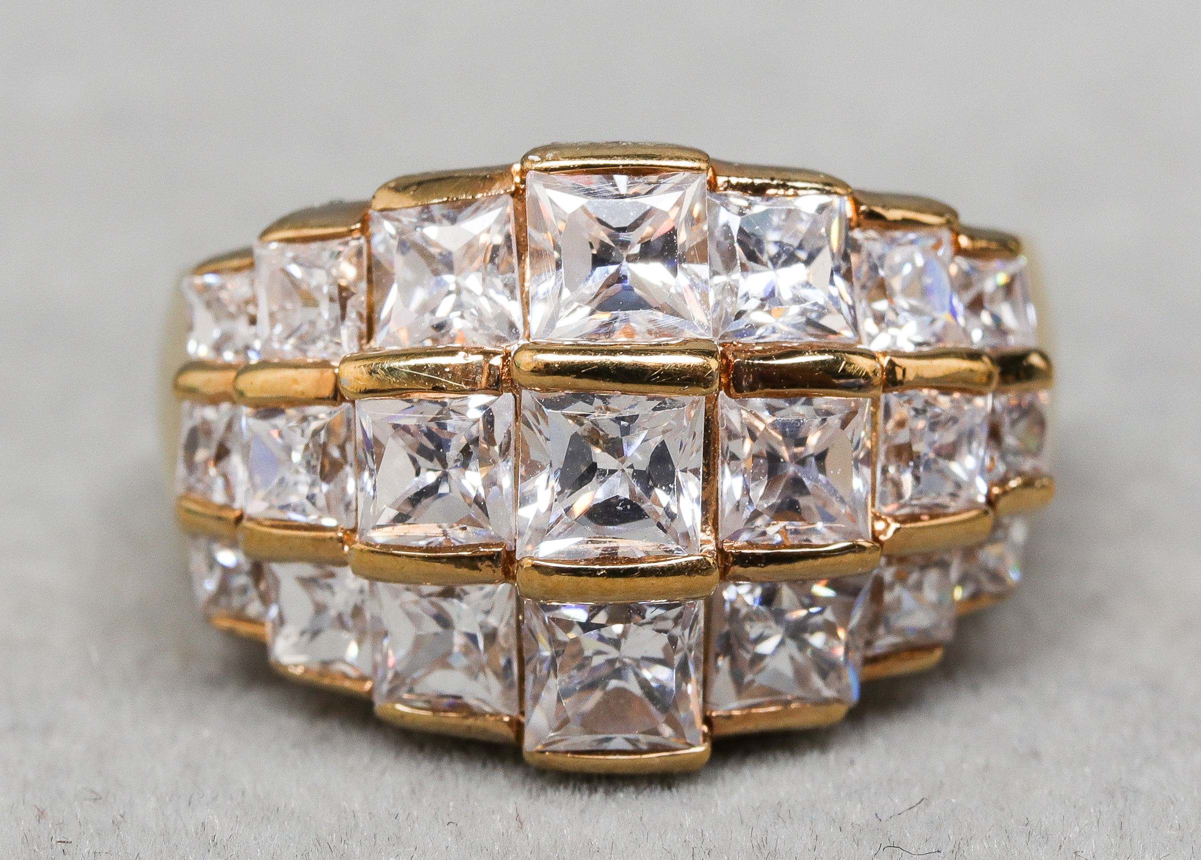 VERMEIL GOLD-OVER-SILVER CUBIC