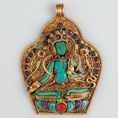 VERMEIL STERLING RUBY EMERALD