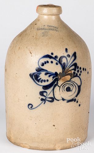 VERMONT STONEWARE TWO GALLON JUG,