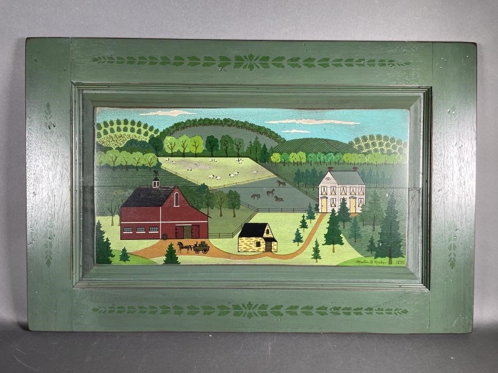 VERNACULAR PRINT SCENE ON WOODPrint