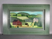 VERNACULAR PRINT SCENE ON WOOD