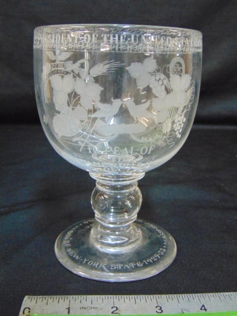 VERNAY GLASS FDR COMMEMORATIVE