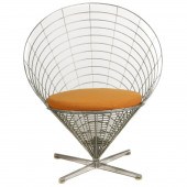 VERNER PANTON, WIRE CONE CHAIR