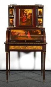 VERNIS MARTIN CYLINDER BUREAU