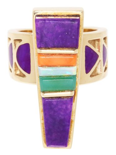 VERNON HASKIE NAVAJO 14KT YELLOW