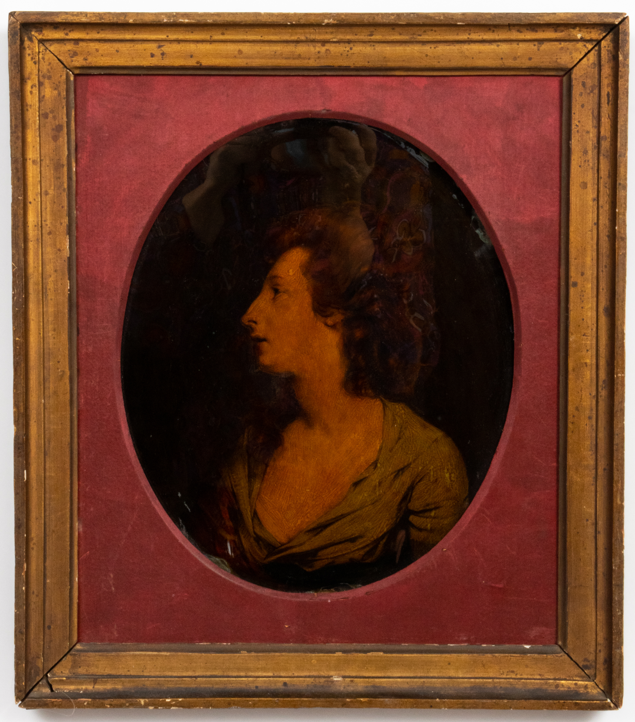 VERRE EGLOMISE PORTRAIT PAINTING IN