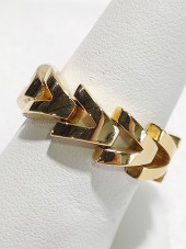 VERSACE 18K YELLOW GOLD V LINK