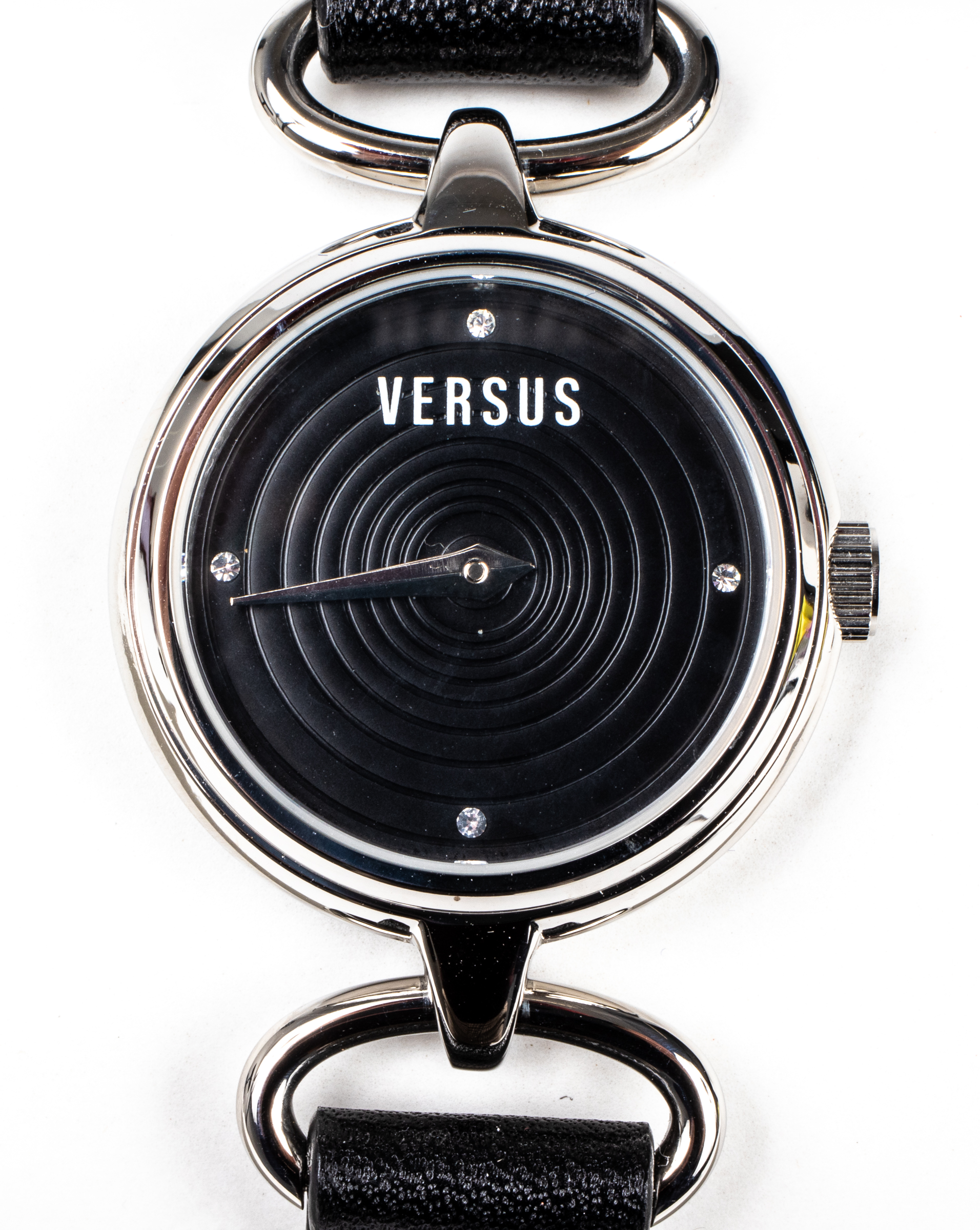 VERSUS VERSACE BLACK LEATHER &