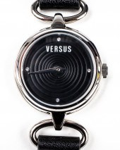 VERSUS VERSACE BLACK LEATHER &
