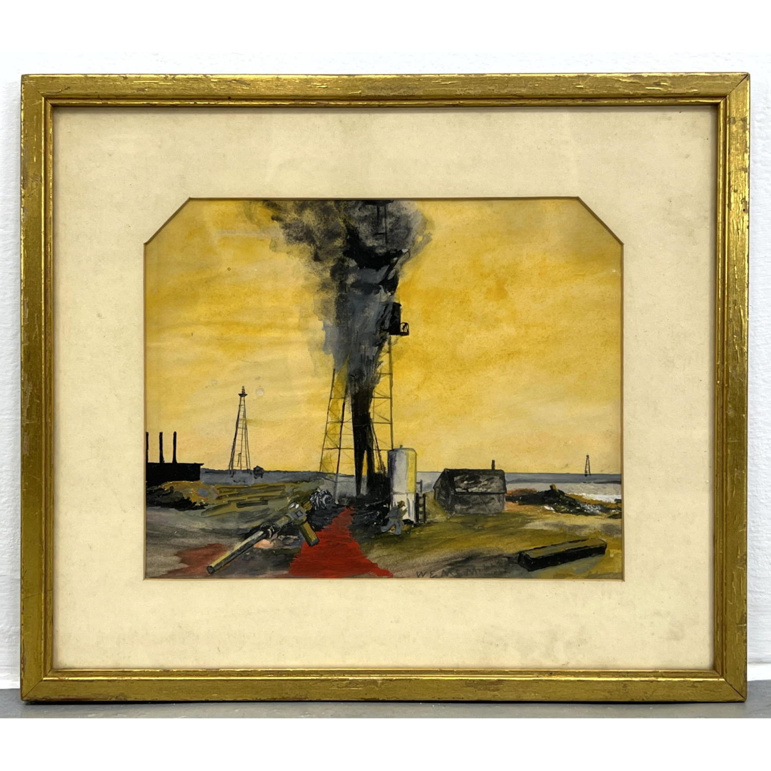 Very Early Watercolor Painting of