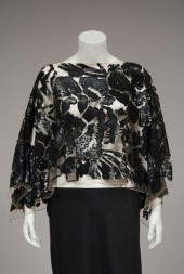Very fine beaded tulle capelet