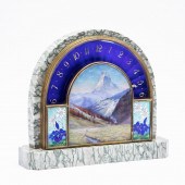 VERY FINE CLOISONNE SCENIC MAN