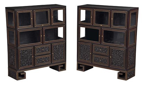 VERY FINE PAIR CHINESE ZITAN