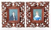 Very fine pair portrait miniat