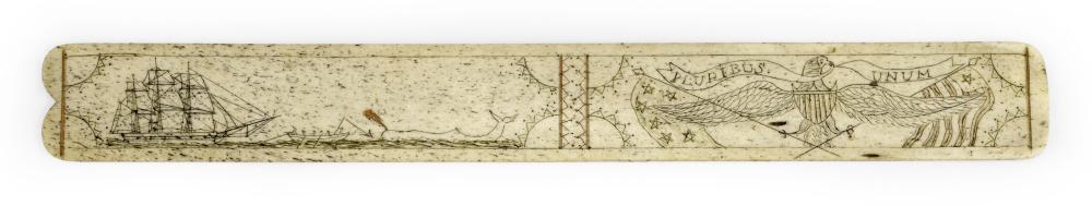 VERY FINE POLYCHROME SCRIMSHAW