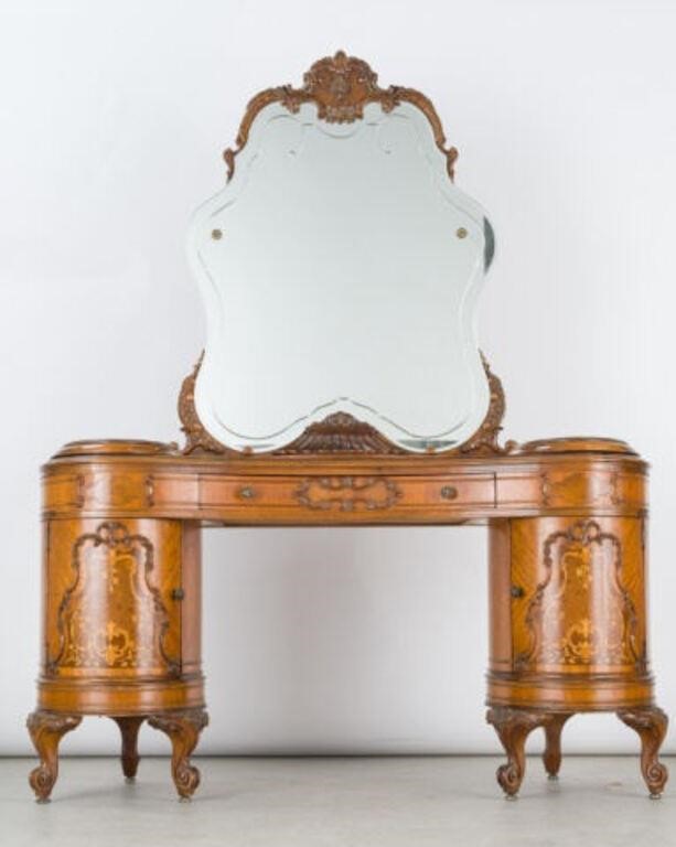 VERY GOOD SATINWOOD & BURL WOOD