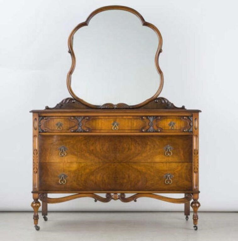 VERY GOOD WALNUT DRESSER &