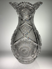 VERY LARGE CUT GLASS BOWLING P