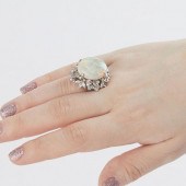 VERY LARGE OPAL & DIAMOND WHIT
