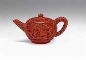 Very rare Chinese cinnabar lac