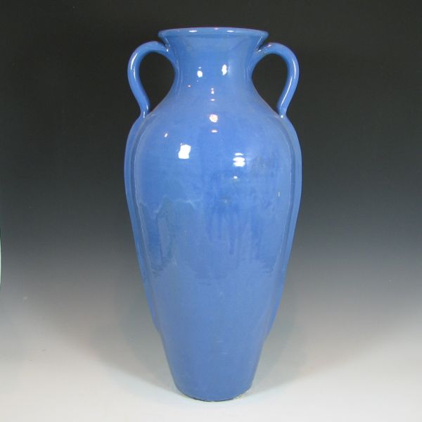 Very tall handled floor vase in